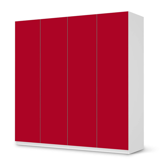 Klebefolie IKEA Pax Schrank 201cm Höhe - 4 Türen - Rot Dark- Bild 1