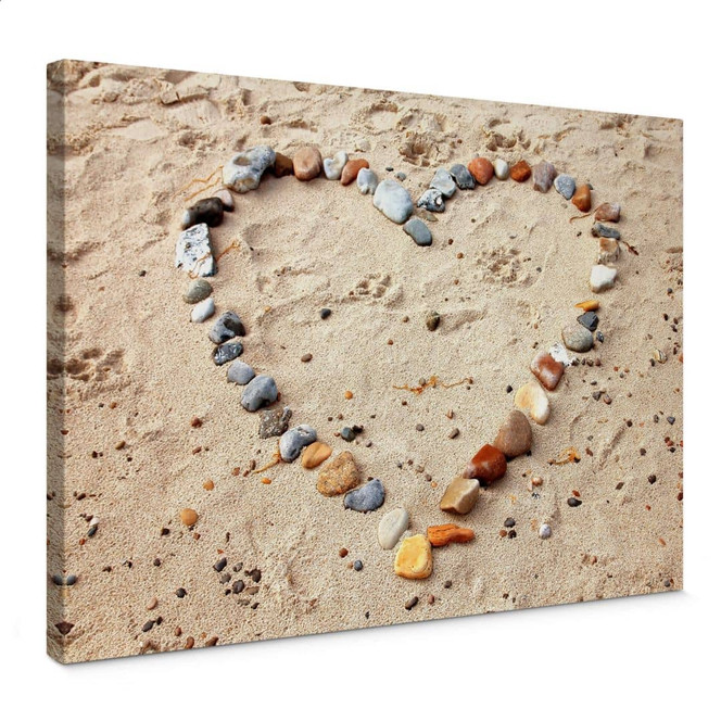 Leinwandbild Liebesstrand