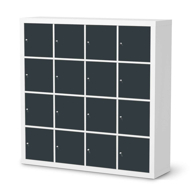 Möbelfolie IKEA Expedit Regal 16 Türen - Blaugrau Dark- Bild 1