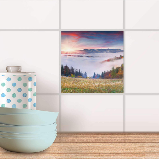 Fliesenaufkleber - Herbstwald