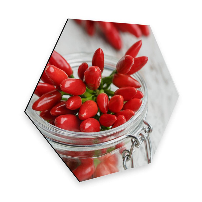 Hexagon - Alu-Dibond - Hot Chili