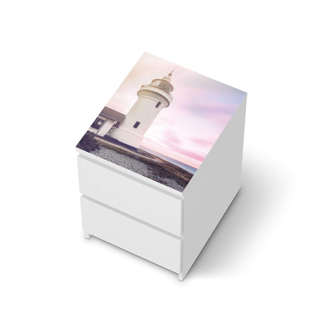 Möbelfolie IKEA Malm Kommode 2 Schubladen oben - Lighthouse- Bild 1