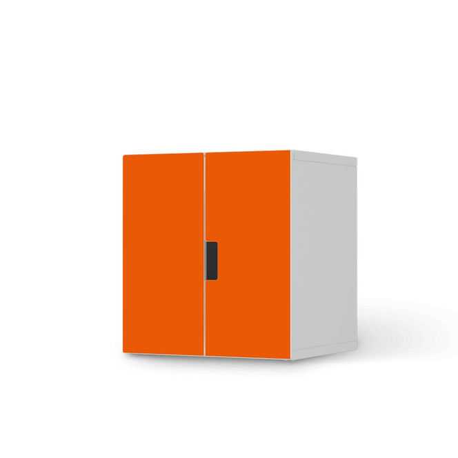 Möbelfolie IKEA Stuva / Malad Schrank - 2 kleine Türen - Orange Dark- Bild 1