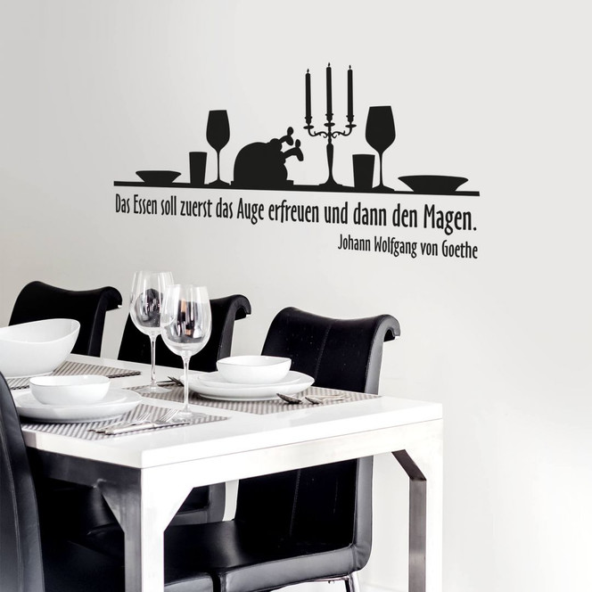Wandtattoo Gedeckte Tafel