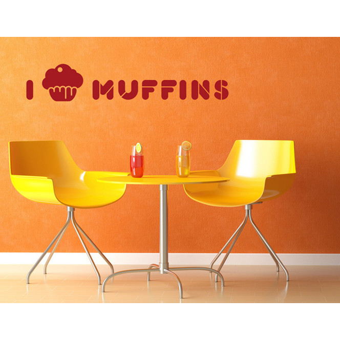 Wandtattoo I love Muffins