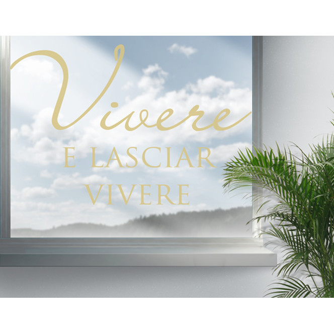 Folienfarbe in Wohnansicht: Sparkling Yellow - Glasdekor Vivere