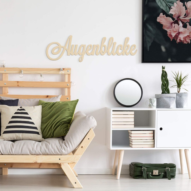 Holzbuchstaben Pappel Augenblicke