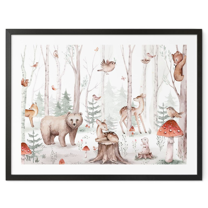 Kinderposter Waldtiere im Herbst - Kvilis