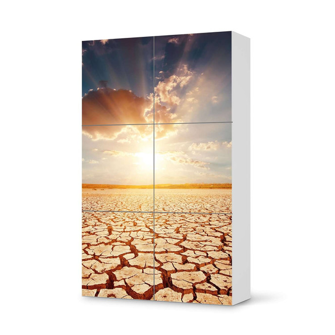 Möbel Klebefolie IKEA Besta Schrank 6 Türen (hoch) - Savanne- Bild 1