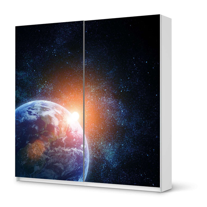 Möbel Klebefolie IKEA Pax Schrank 201cm Höhe - Schiebetür - Sunrise- Bild 1