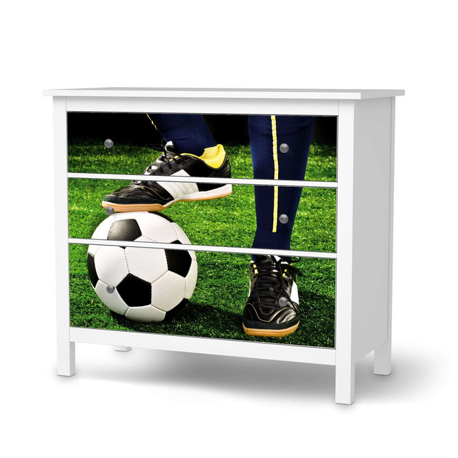 Möbelfolie IKEA Hemnes Kommode 3 Schubladen - Fussballstar- Bild 1