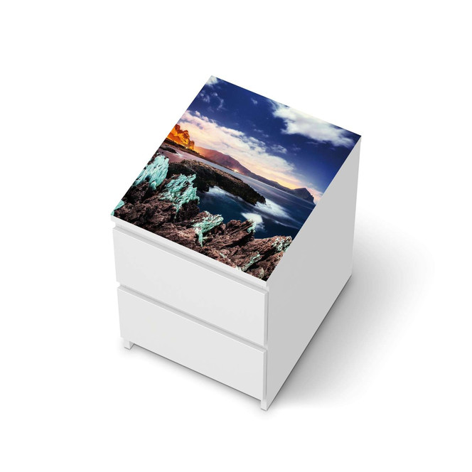Möbelfolie IKEA Malm Kommode 2 Schubladen oben - Seaside- Bild 1
