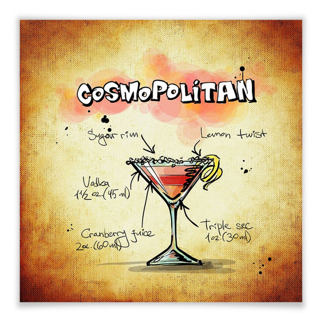 Poster Cosmopolitan - Rezept