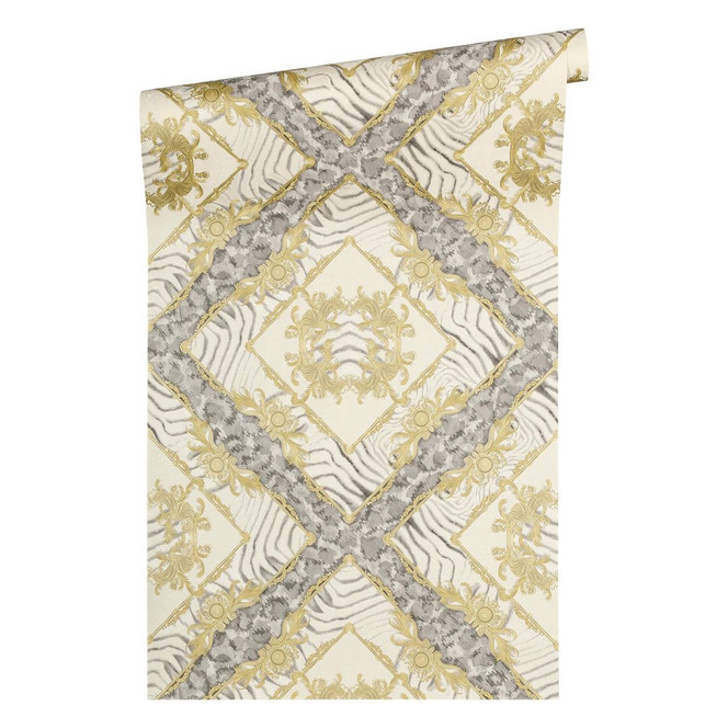 Versace wallpaper Tapete Vasmara creme, grau, metallic