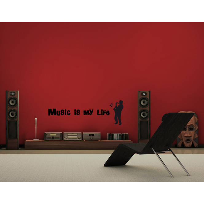 Wandtattoo Music is my life