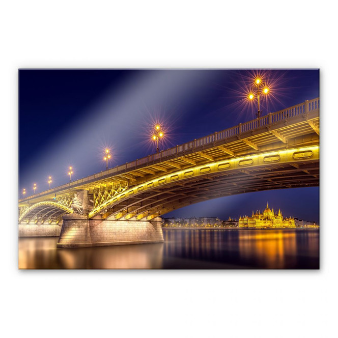 Acrylglasbild Mørkeberg - Budapest bei Nacht