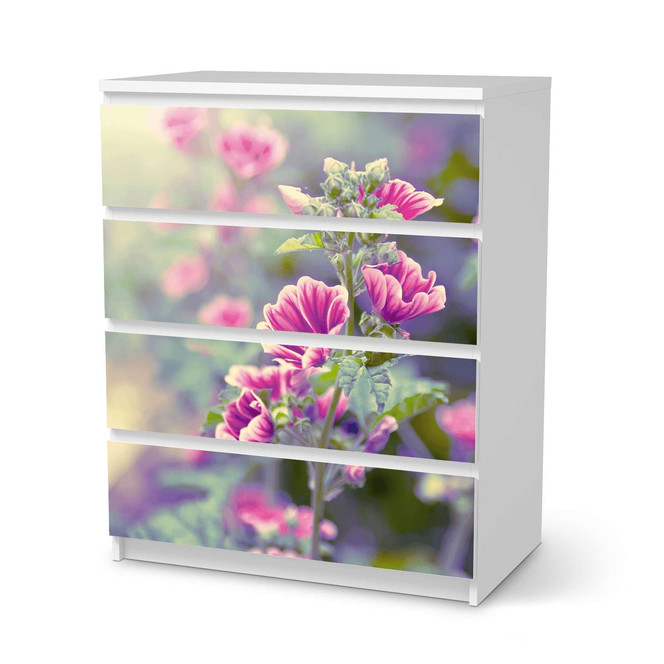 Folie IKEA Malm Kommode 4 Schubladen - Flower Gaze- Bild 1