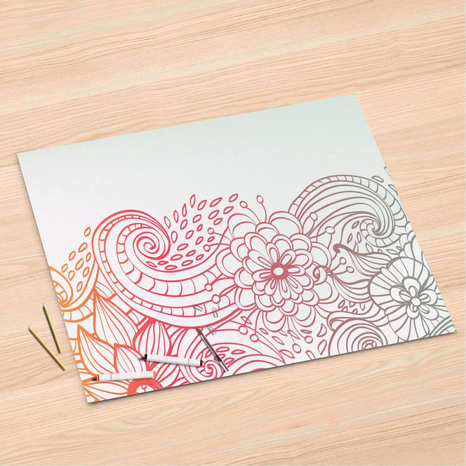 Folienbogen (120x80cm) - Floral Doodle- Bild 1