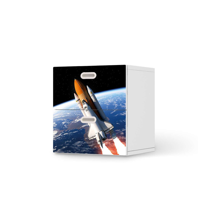 Klebefolie IKEA Stuva / Fritids Kommode - 2 Schubladen - Space Traveller- Bild 1