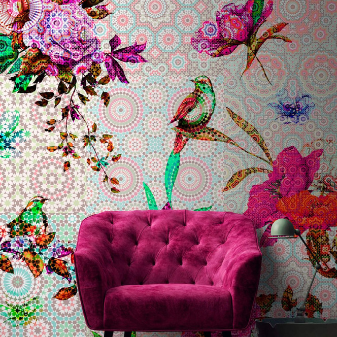 Livingwalls Fototapete Walls by Patel mosaic garden 2 - Bild 1