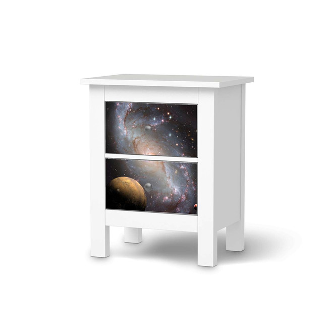 Möbelfolie IKEA Hemnes Kommode 2 Schubladen - Milky Way- Bild 1