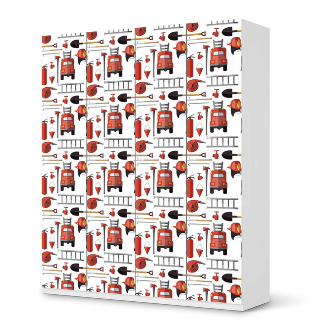 Möbelfolie IKEA Pax Schrank 236cm Höhe - 4 Türen - Firefighter- Bild 1