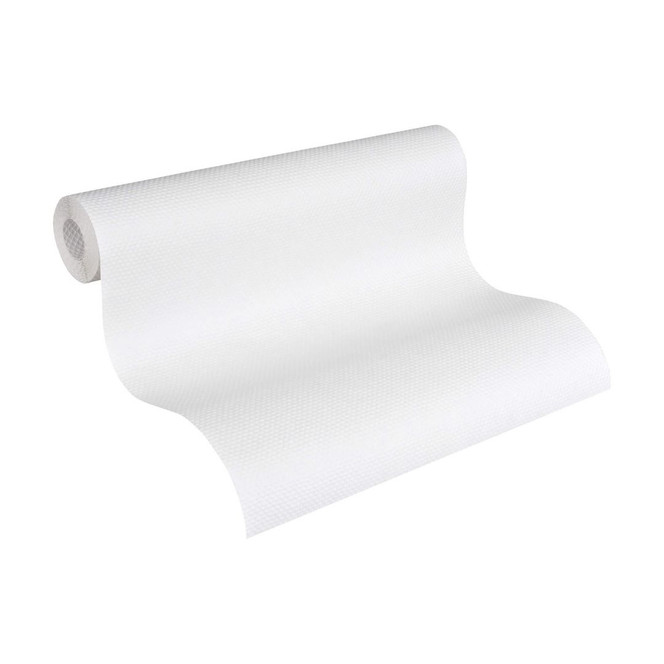 A.S. Création Vliestapete Meistervlies Strukturtapete Uni überstreichbar weiss