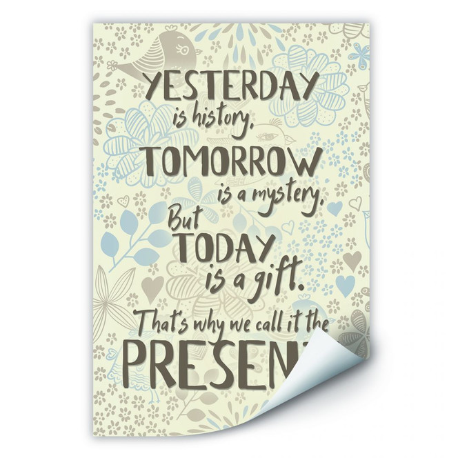 Wallprint Yesterday is history