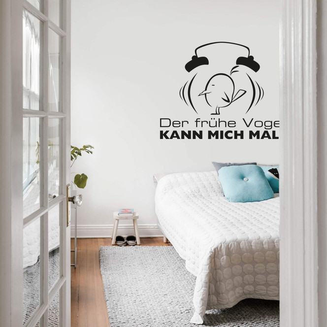 Wandtattoo Der frühe Vogel kann mich mal 2