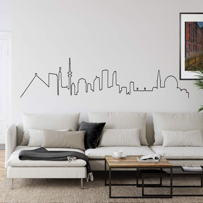 Wandtattoo Hamburg Skyline Outline