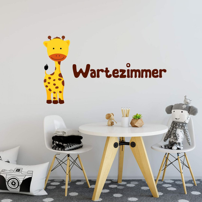 Wandtattoo Wartezimmer Babygiraffe