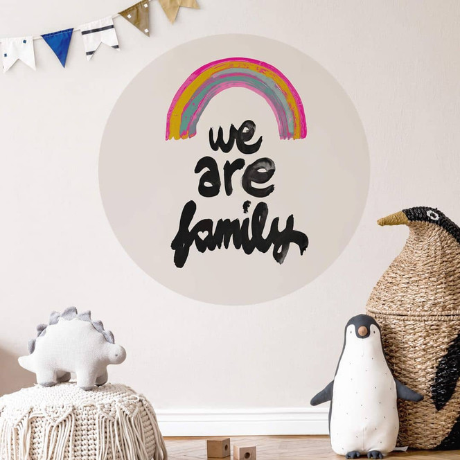 Wandtattoo We are family - Treechild - Rund