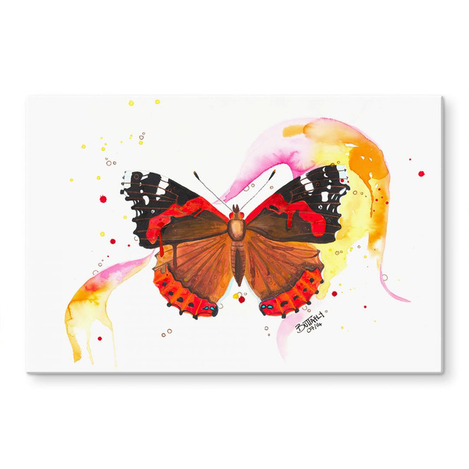 Glasbild Buttafly - Vanessa Athalanta