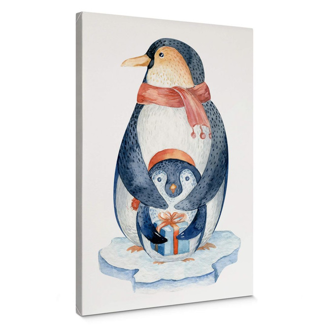 Leinwand Kvilis - Pinguin und das Geschenk