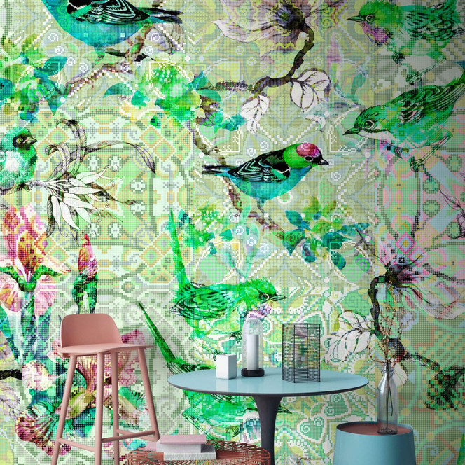 Livingwalls Fototapete Walls by Patel mosaic birds 1 - Bild 1