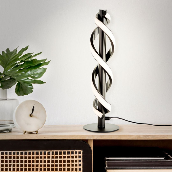 Tischleuchte Alexander, schwarz, 38.9 x 12 cm, Innenleuchte