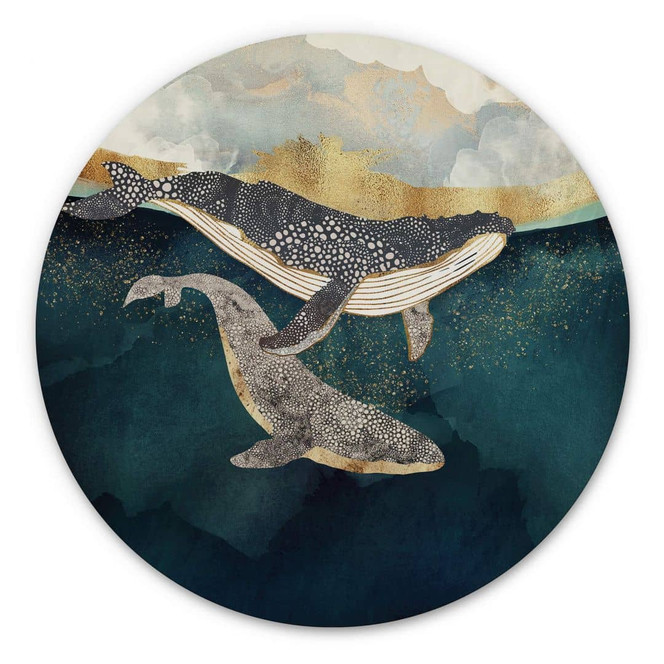 Alu-Dibond SpaceFrog Designs - Verbundenheit - Rund