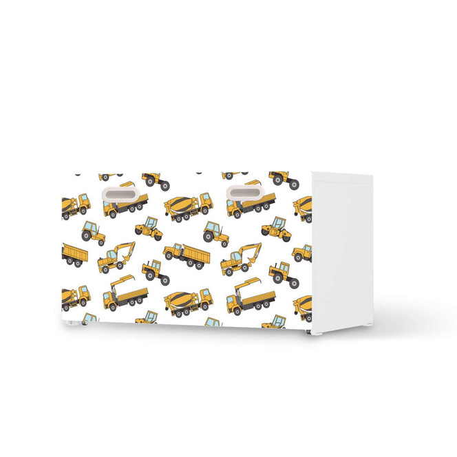 Möbelfolie IKEA Stuva / Fritids Bank mit Kasten - Working Cars- Bild 1