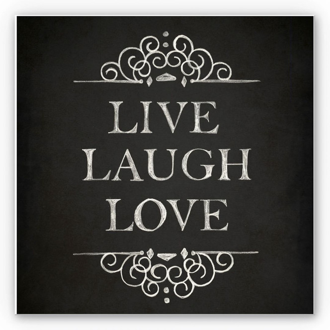 Wandbild Live Laugh Love