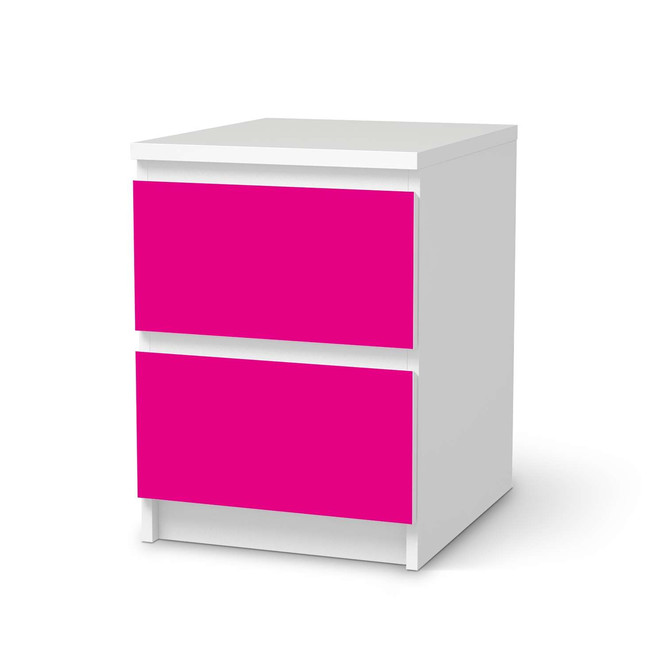Möbelfolie IKEA Malm Kommode 2 Schubladen - Pink Dark- Bild 1