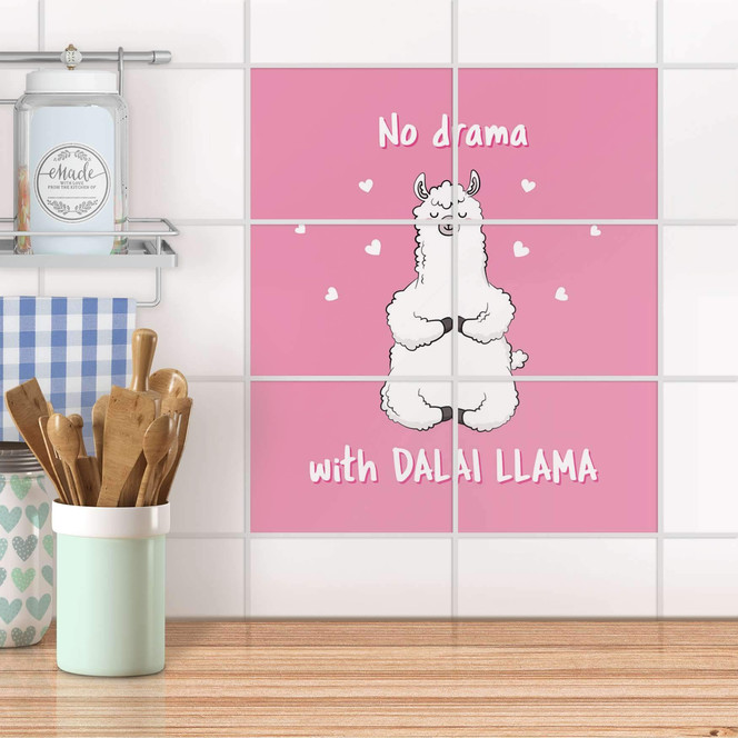 Fliesenfolie quer - Dalai Llama