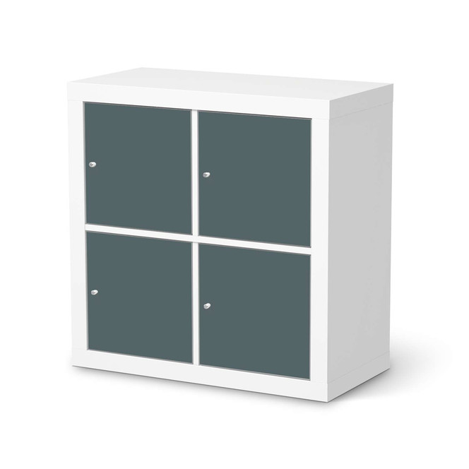 Klebefolie IKEA Kallax Regal 4 Türen - Blaugrau Light- Bild 1