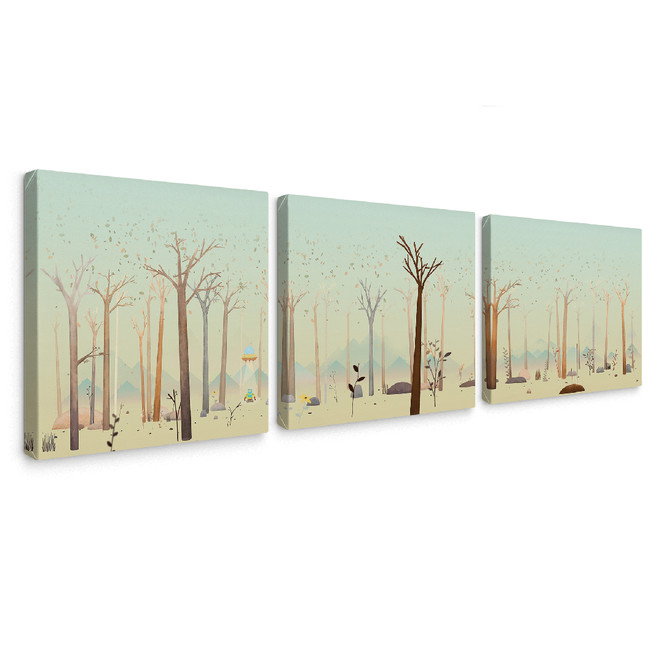 Leinwandbild Der kleine Ausserirdische (3-teilig)