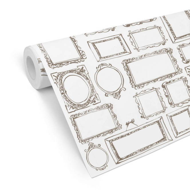 Mustertapete - Frame Your Life - braun