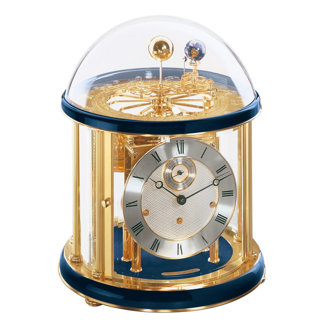 Tischuhr Tellurium blau "Franz Hermle & Sohn"