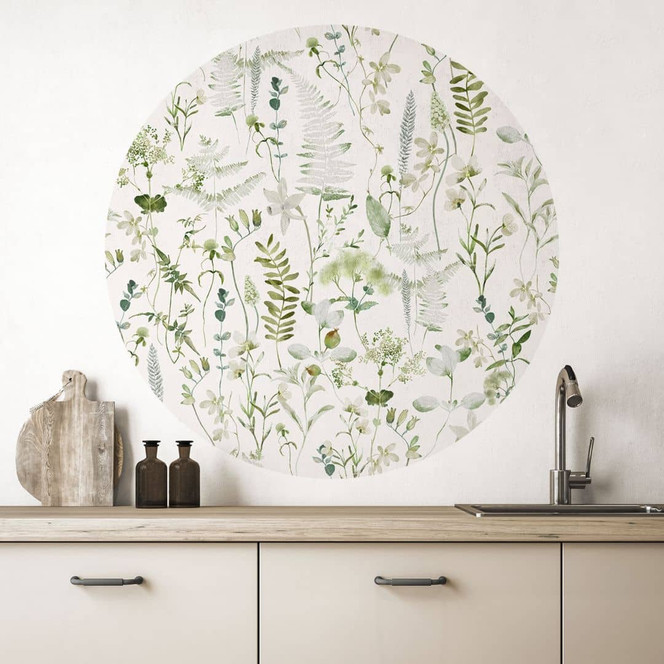 Wandtattoo Kräuter und Wildblumen - UN Designs - Rund