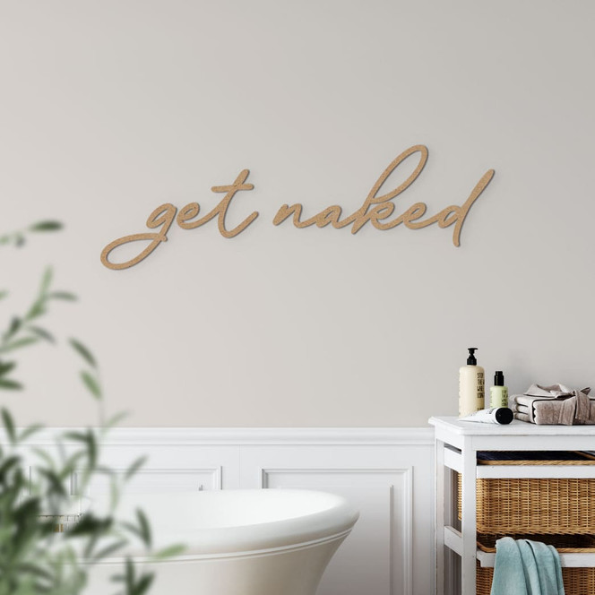 Holzbuchstaben get naked - MDF Natur