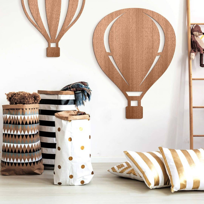 Holzdeko Mahagoni - Heissluftballon