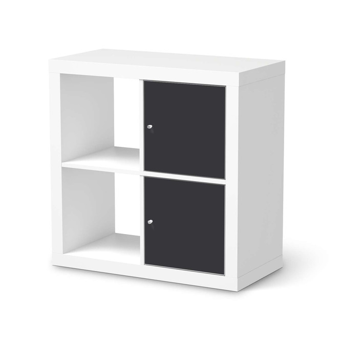 Klebefolie IKEA Expedit Regal 2 Türen (hoch) - Grau Dark- Bild 1