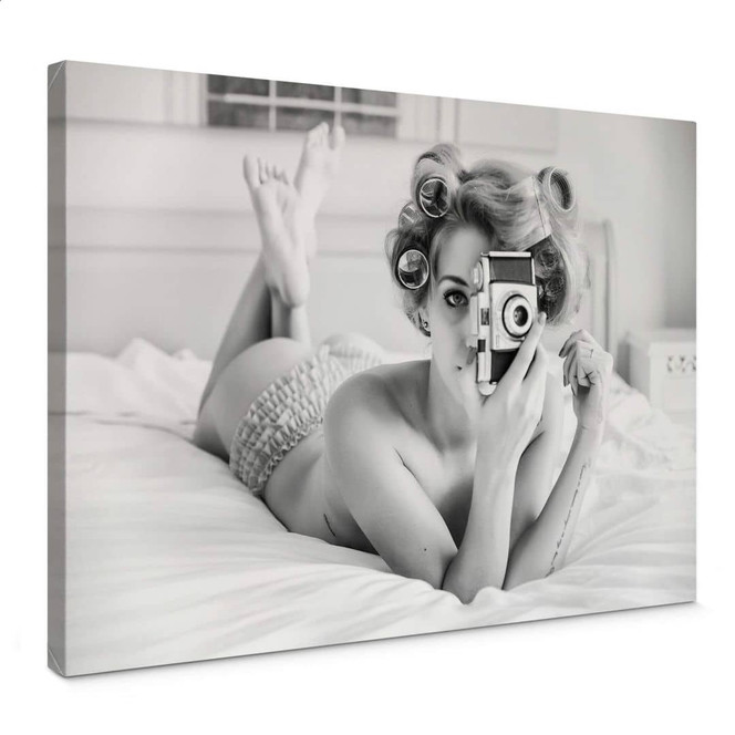 Leinwandbild Keane-Eye - A chick a click and a curl